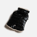 Emma Dog Jacket – Shiny Black Water-Resistant Winter Coat with