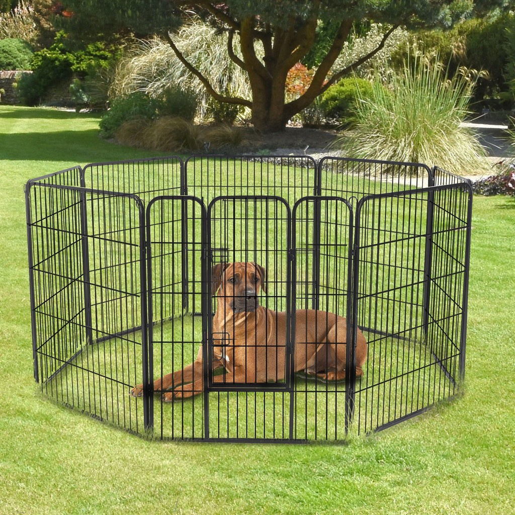 Foldable 8-Panel Metal Pet Playpen