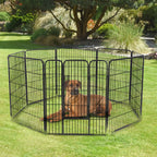 Foldable 8-Panel Metal Pet Playpen