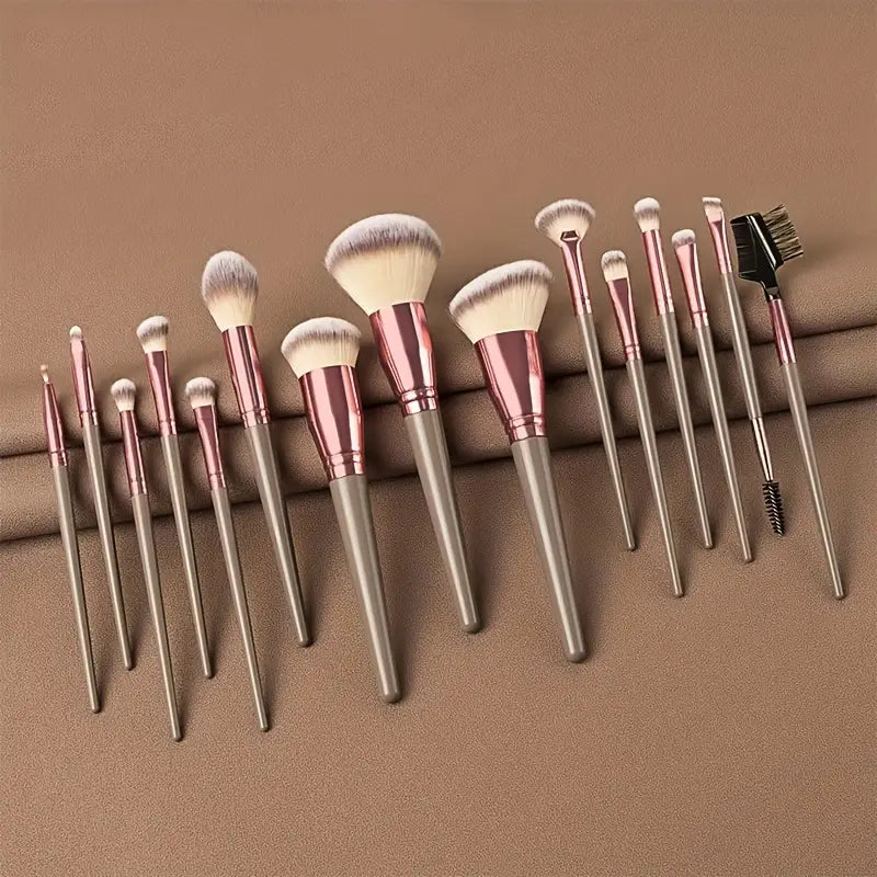 Professional 15-Piece Pro Brush Set for Flawless Makeup Artistry-1