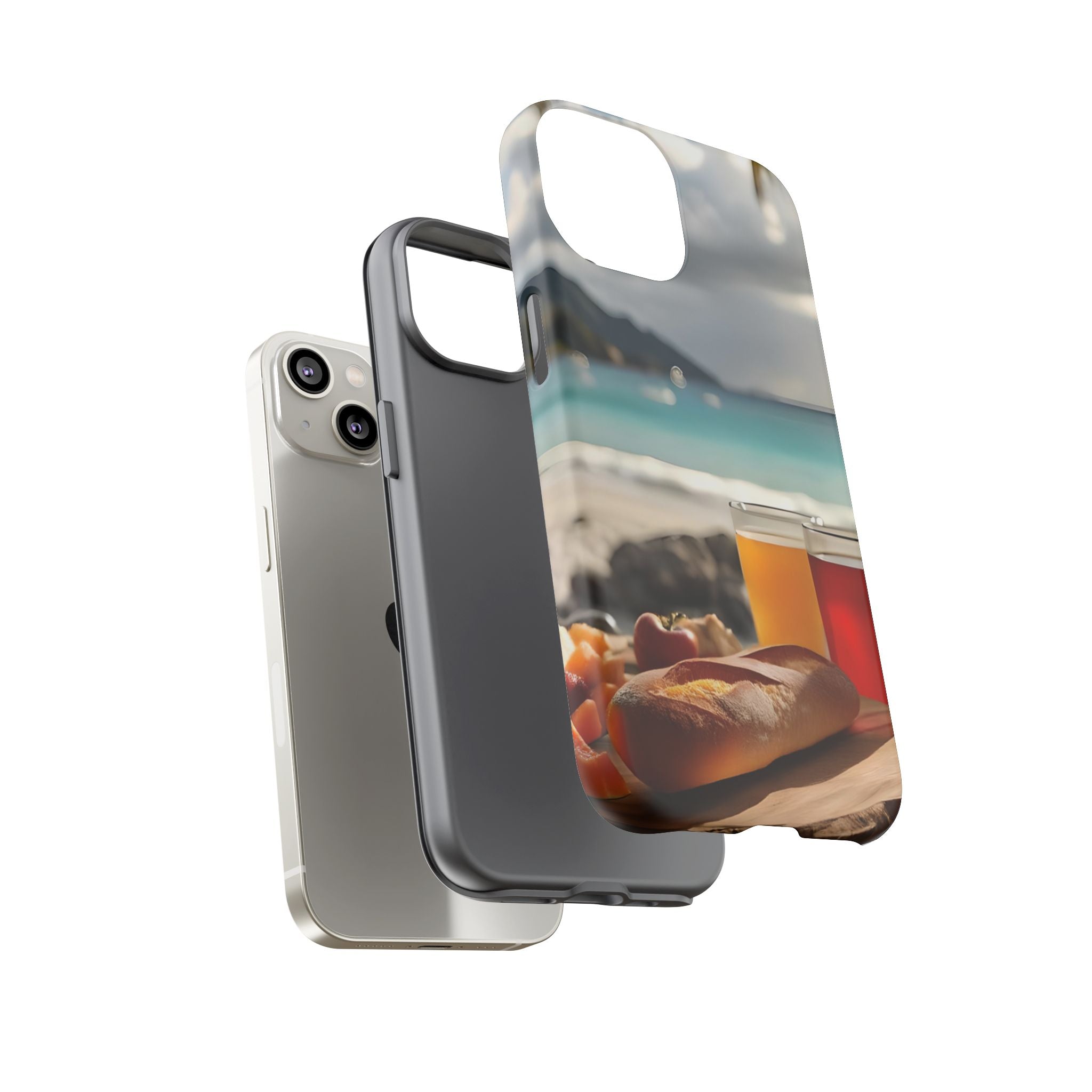 Tropical Beach Picnic View, Phone Case