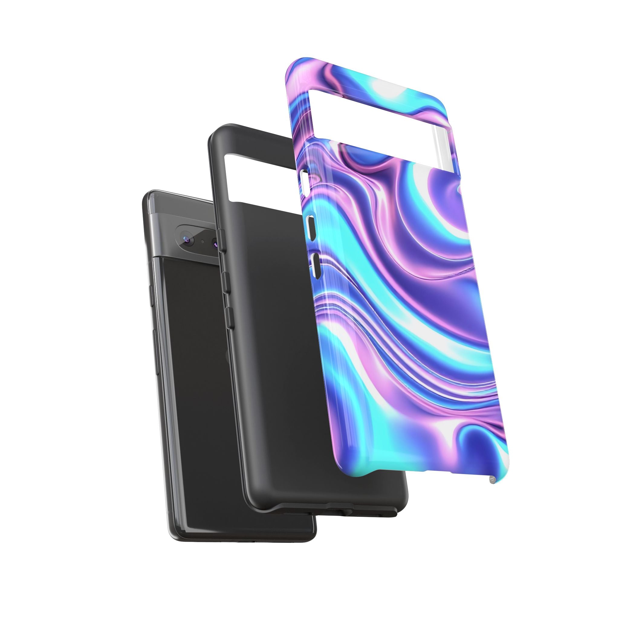 Colorful Phone Case, Tough Case, Swirl Design Phone Cover, Vibrant Phone Accessory, Gift for Her, Trendy Mobile Protection