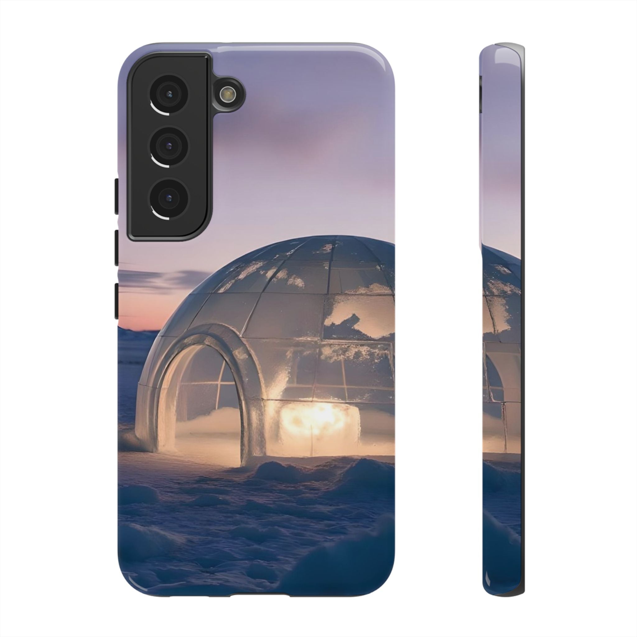 Stylish Phone Case with Igloo Design, Tough Cases for Outdoor Lovers, Unique Gift for Adventurers, Phone Cover for Winter, Protective Cases