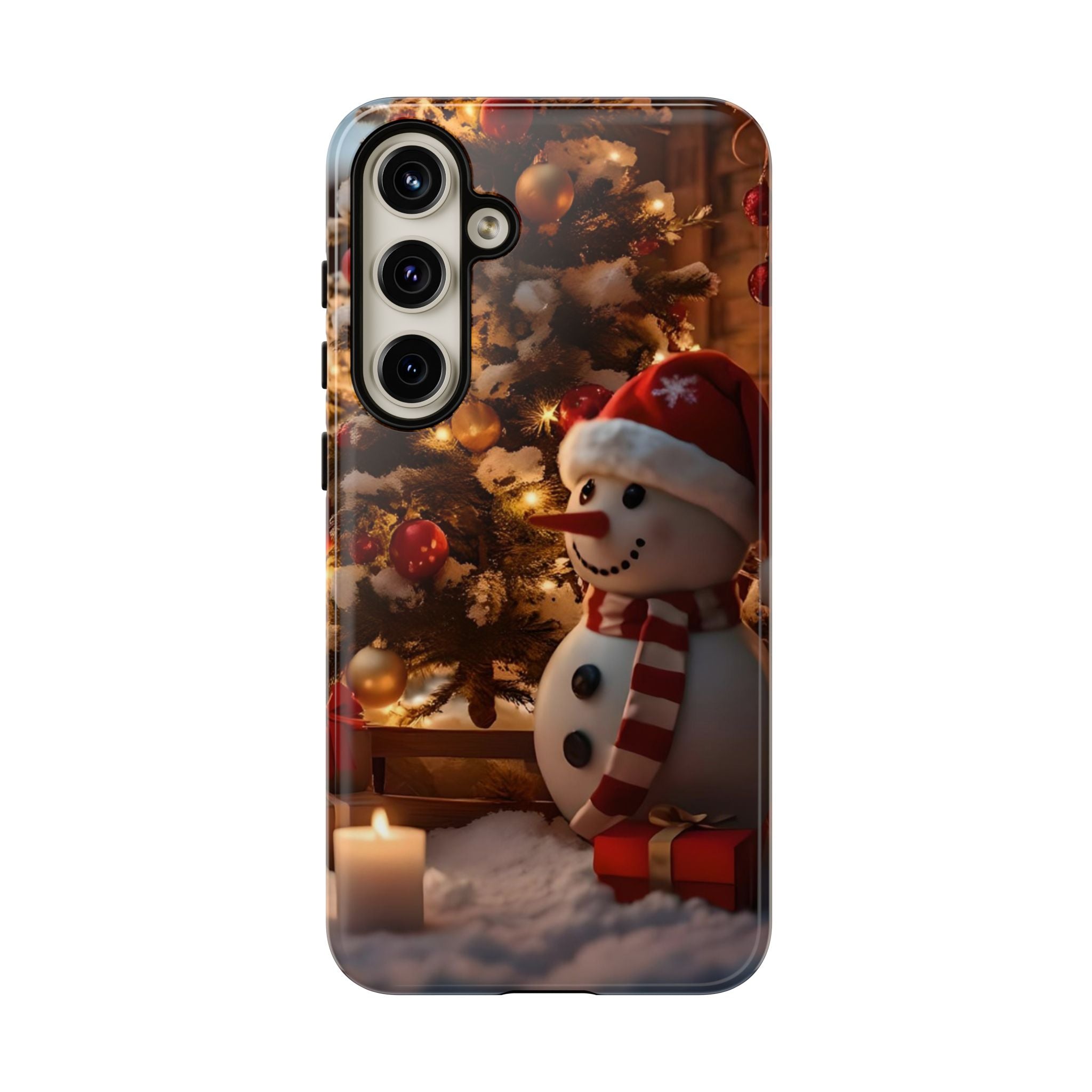 Christmas Snowman Phone Case, Tough Cases Cute Holiday Gift, Winter Aesthetic Phone Cover, Snowman Decor, Christmas Phone Accessories