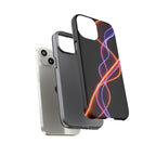 Coque de téléphone vibrante avec motif lumineux abstrait, coque artistique, accessoire technologique moderne, cadeau pour les passionnés de technologie, coque de téléphone personnalisée