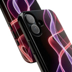 Neon Light Wave Abstract Glow, Phone Case