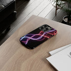 Neon Light Wave Abstract Glow, Phone Case