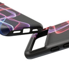 Neon Light Wave Abstract Glow, Phone Case