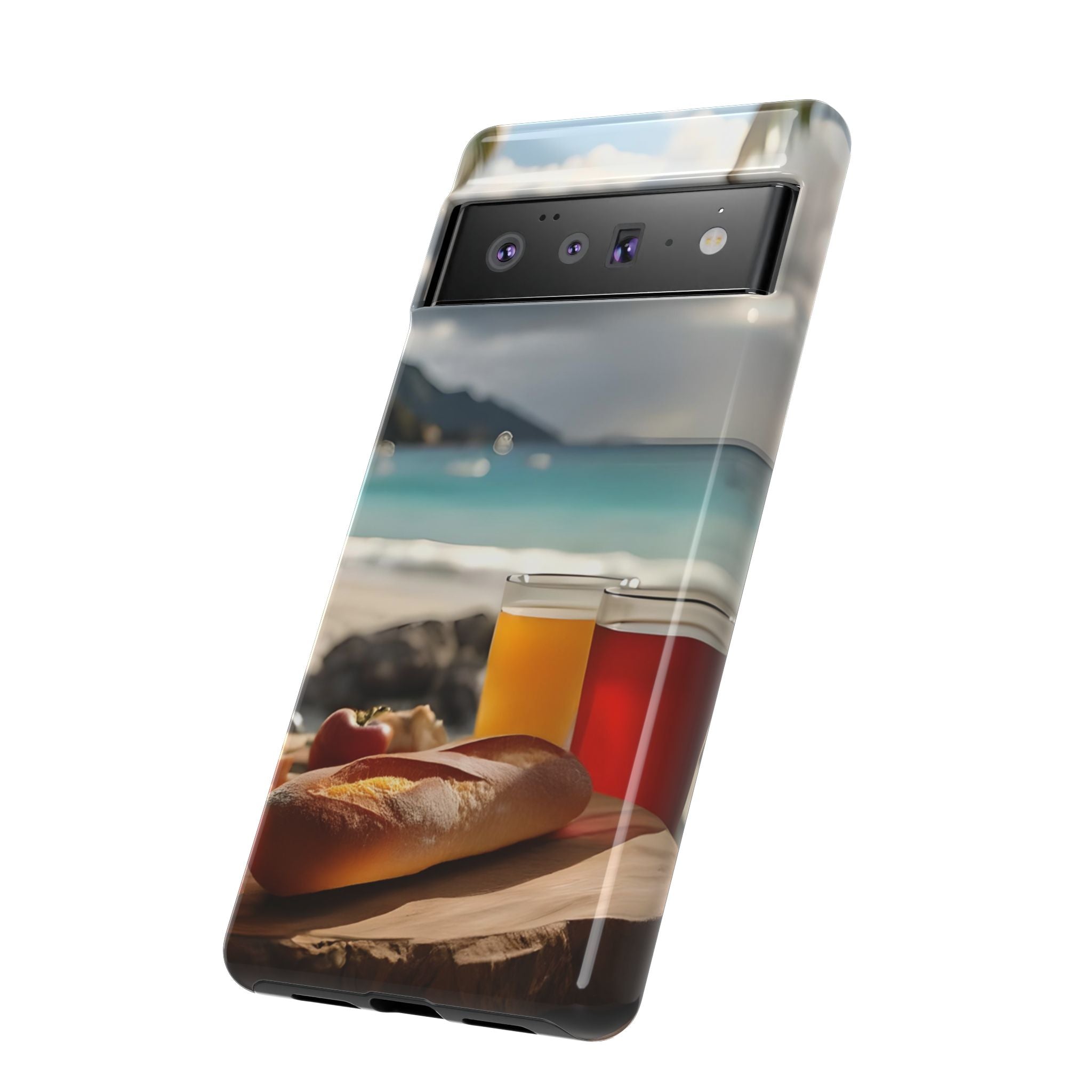 Tropical Beach Picnic View, Phone Case