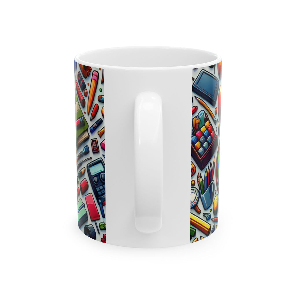Tasse à café en céramique à motif coloré pour l'école