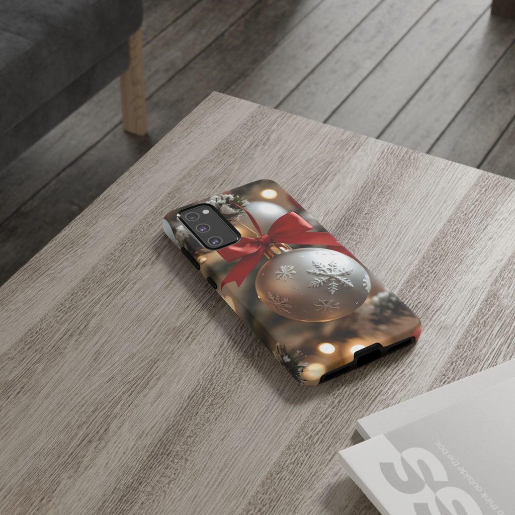 Christmas Phone Case with Seasonal Ornament Design