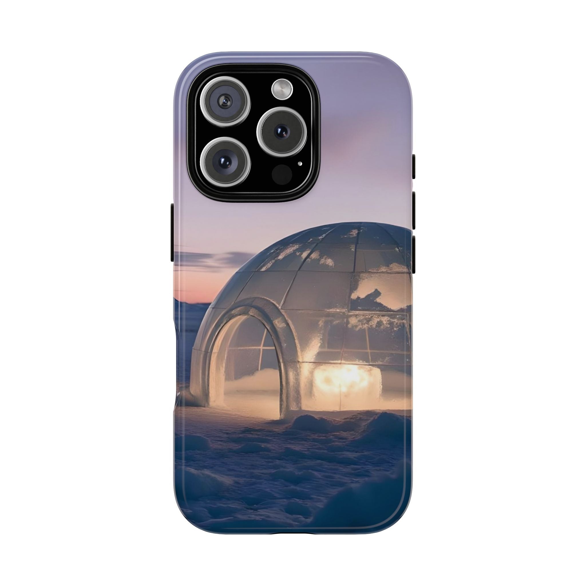 Stylish Phone Case with Igloo Design, Tough Cases for Outdoor Lovers, Unique Gift for Adventurers, Phone Cover for Winter, Protective Cases