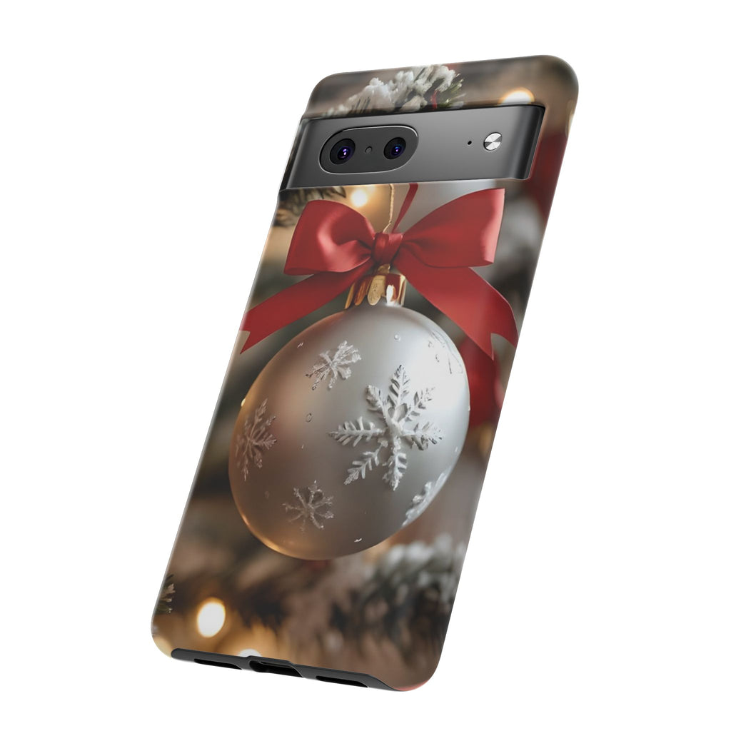 Christmas Phone Case with Seasonal Ornament Design