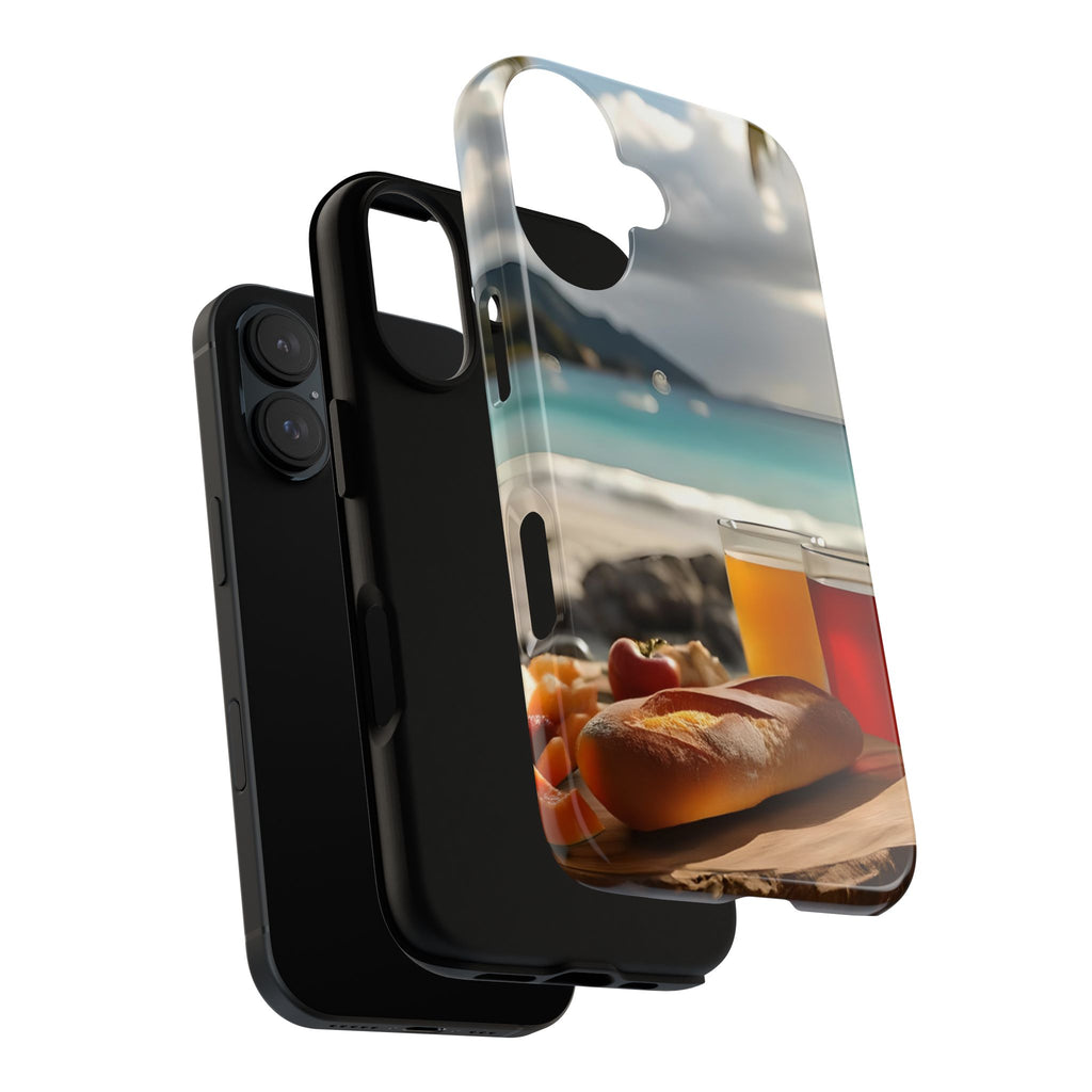 Tropical Beach Picnic View, Phone Case
