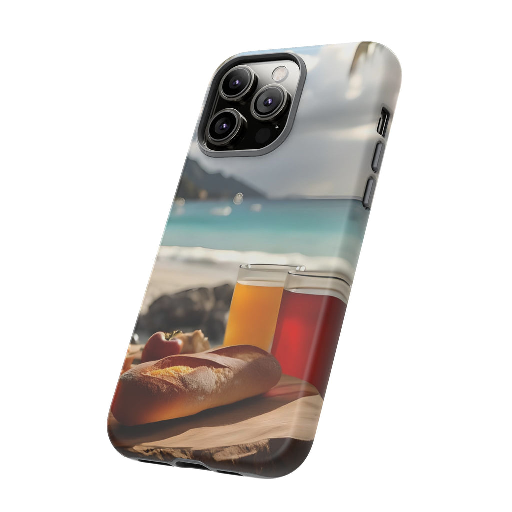 Tropical Beach Picnic View, Phone Case
