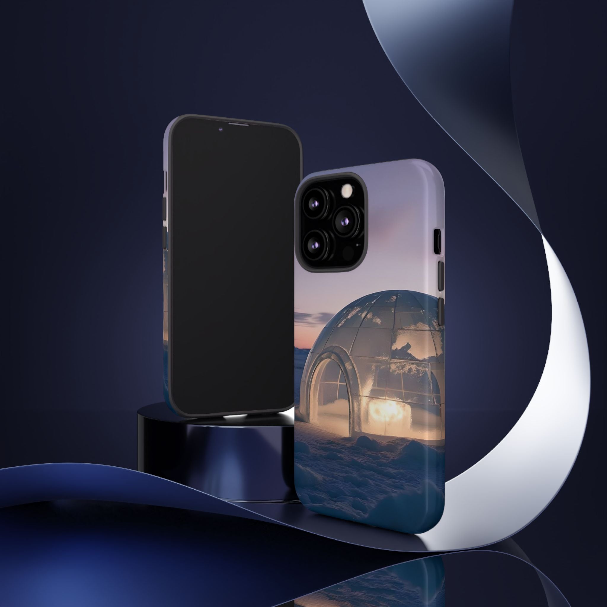 Arctic Igloo Twilight Snow Landscape, Phone Case