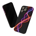 Coque de téléphone vibrante avec motif lumineux abstrait, coque artistique, accessoire technologique moderne, cadeau pour les passionnés de technologie, coque de téléphone personnalisée