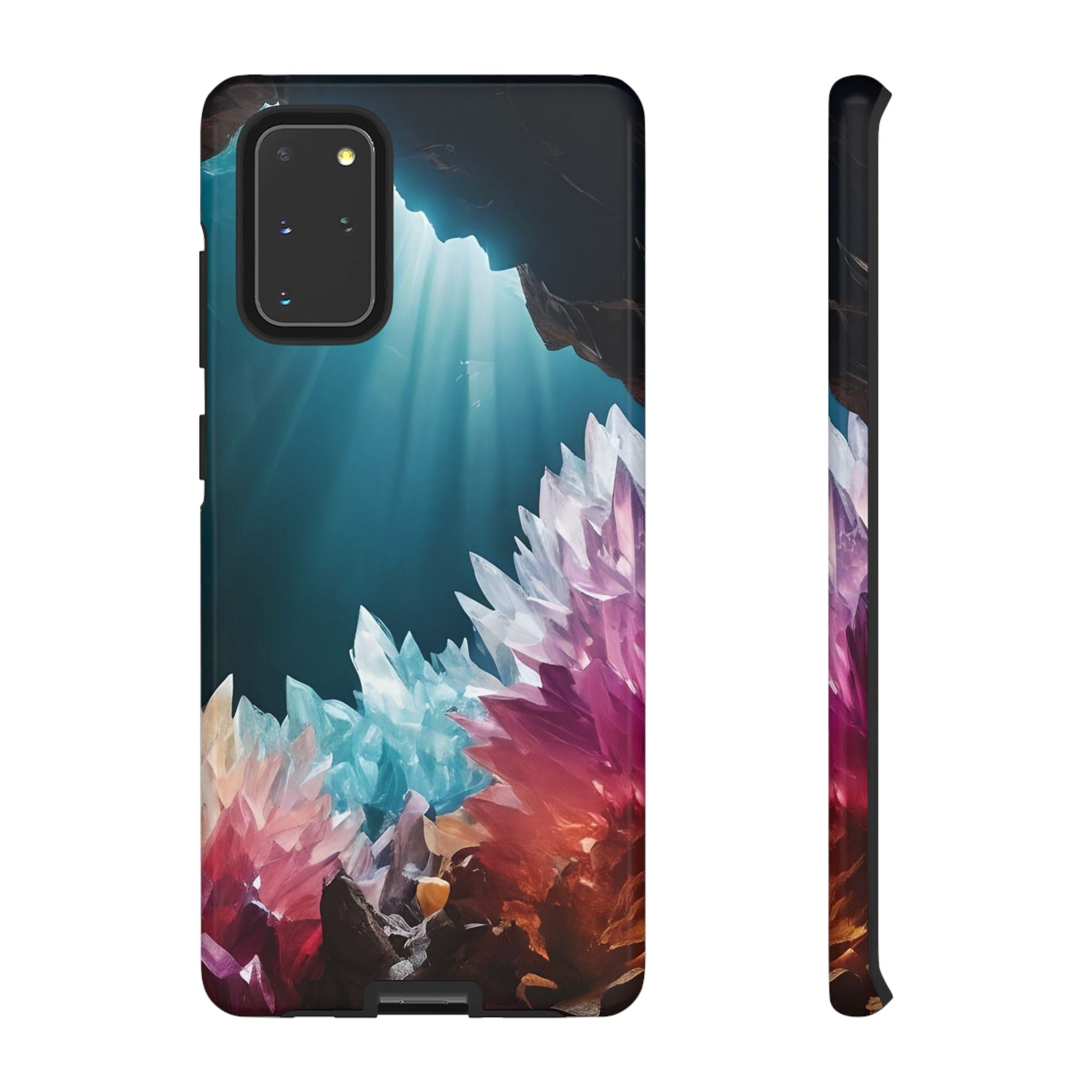 Colorful Crystal Phone Case, Tough Phone Cover, Gemstone Case, Unique iPhone Cover, Vibrant Art Protector, Gift for Geology Lovers
