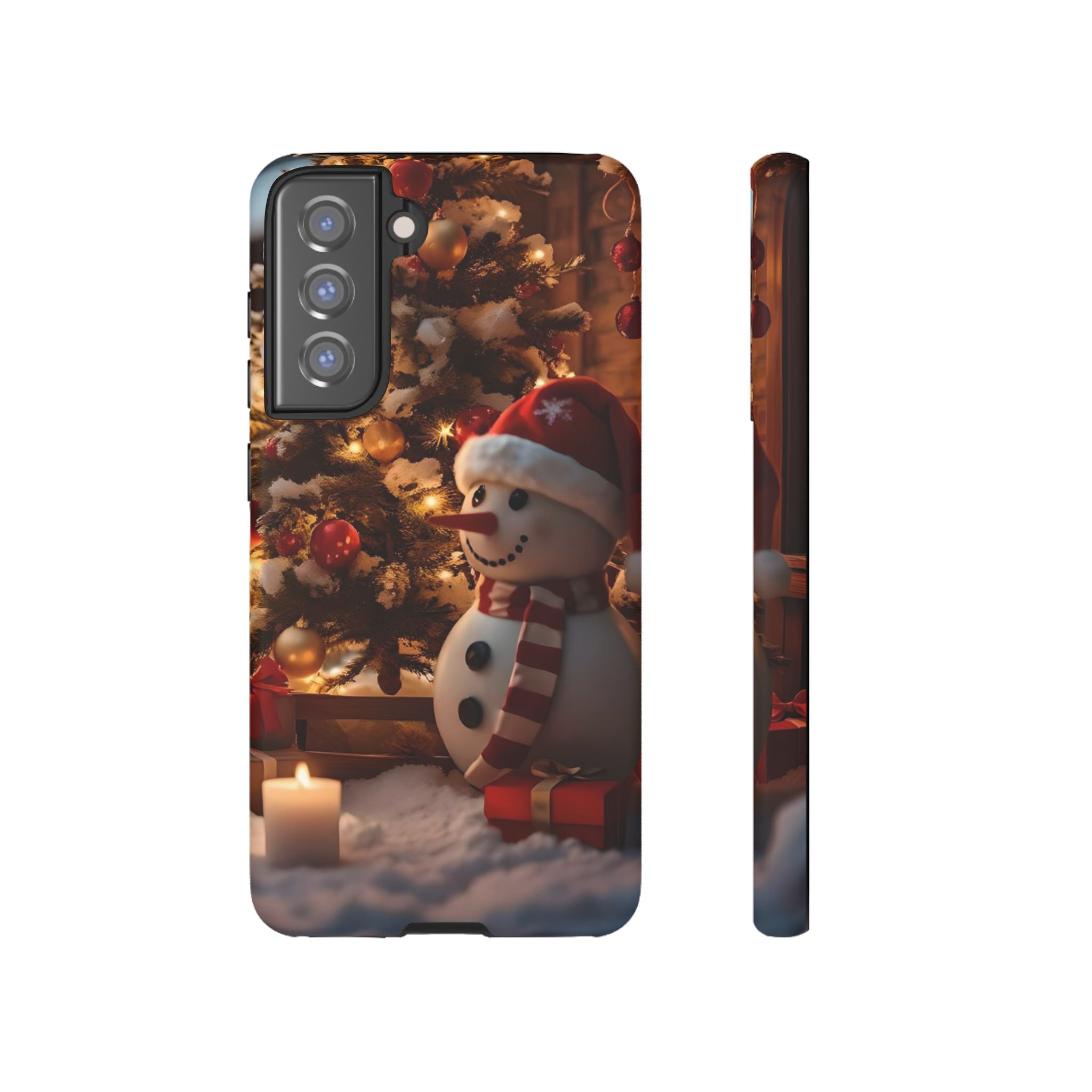 Christmas Snowman Phone Case, Tough Cases Cute Holiday Gift, Winter Aesthetic Phone Cover, Snowman Decor, Christmas Phone Accessories