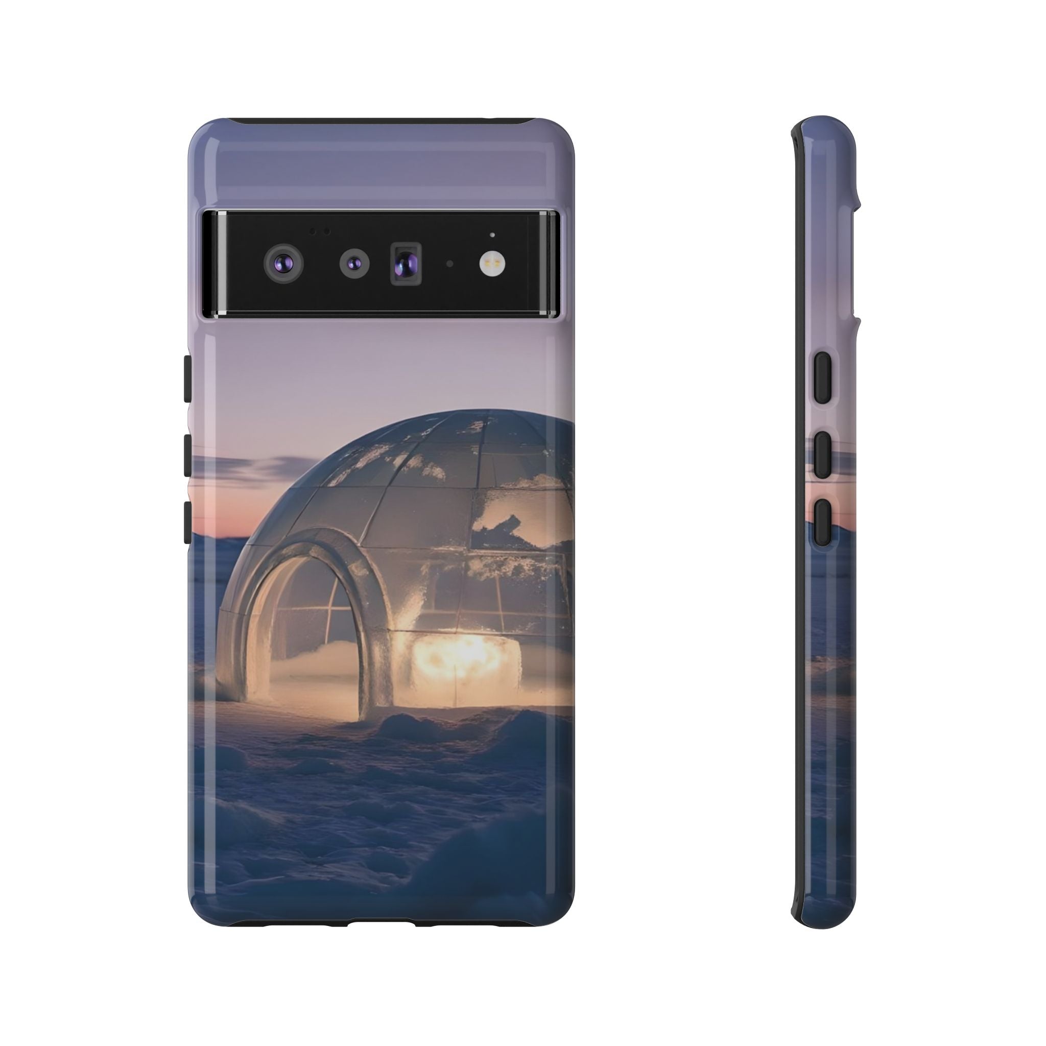 Stylish Phone Case with Igloo Design, Tough Cases for Outdoor Lovers, Unique Gift for Adventurers, Phone Cover for Winter, Protective Cases