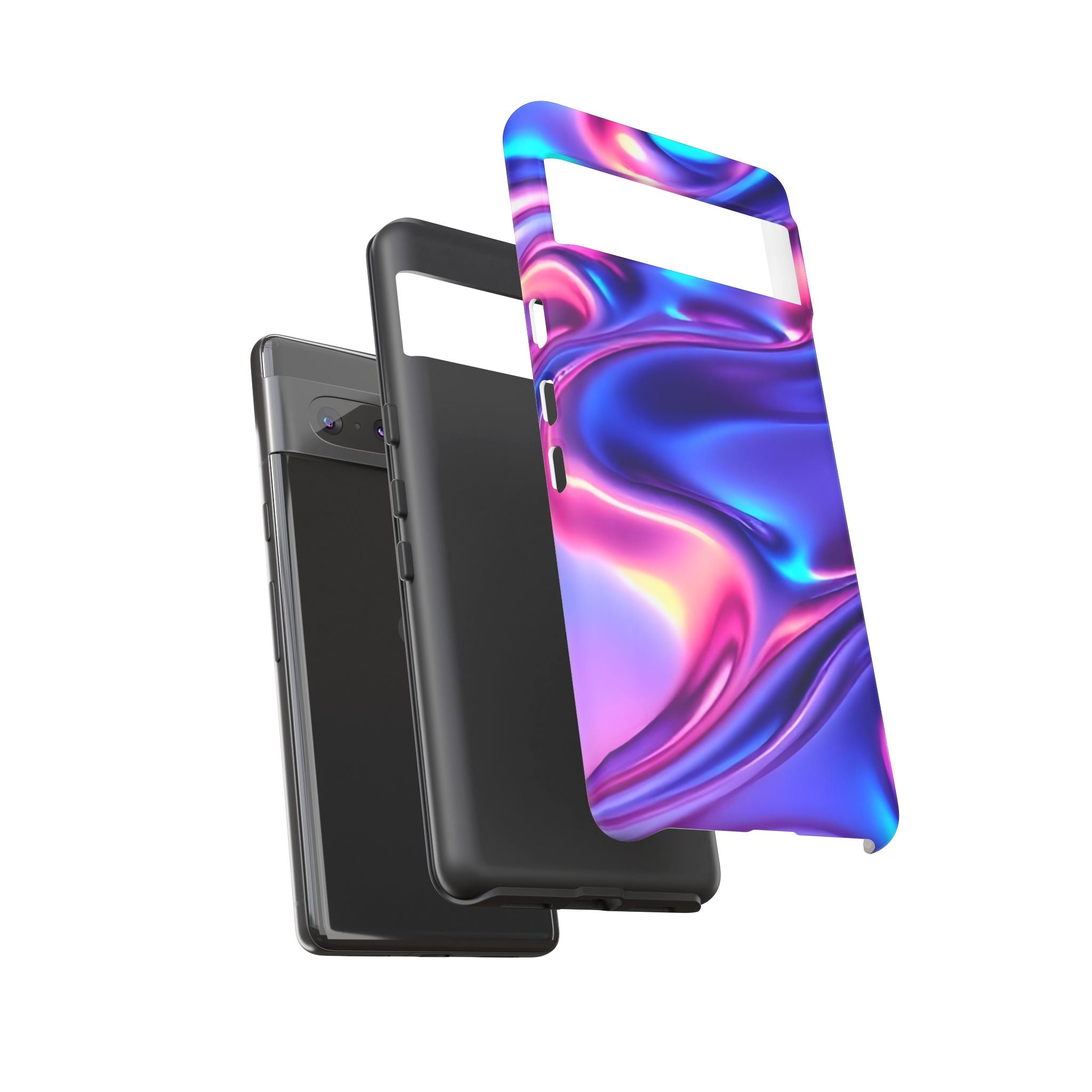 Vibrant Phone Case with Colorful Wave Design, Tough Phone Cover, Stylish Smartphone Case, Unique Gift for Her, Phone Accessories