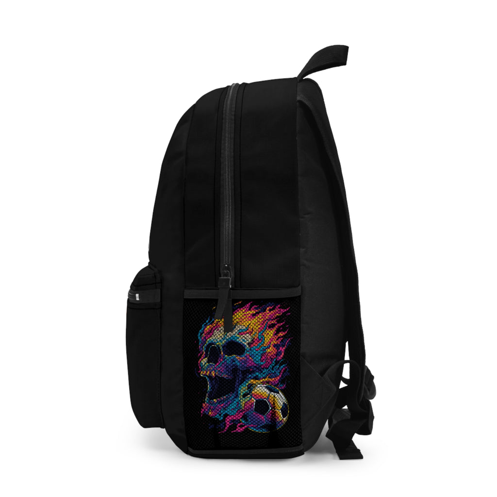 You Shall Not Pass Quote and Flaming Skull, Black Backpack