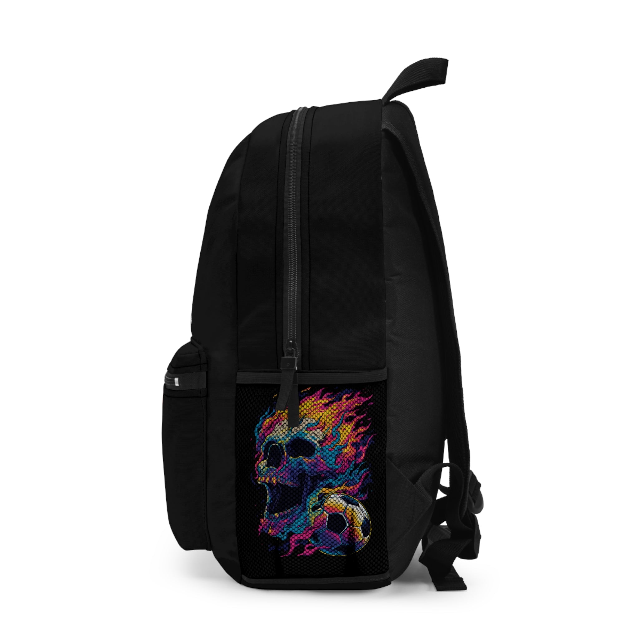 You Shall Not Pass Quote and Flaming Skull, Black Backpack