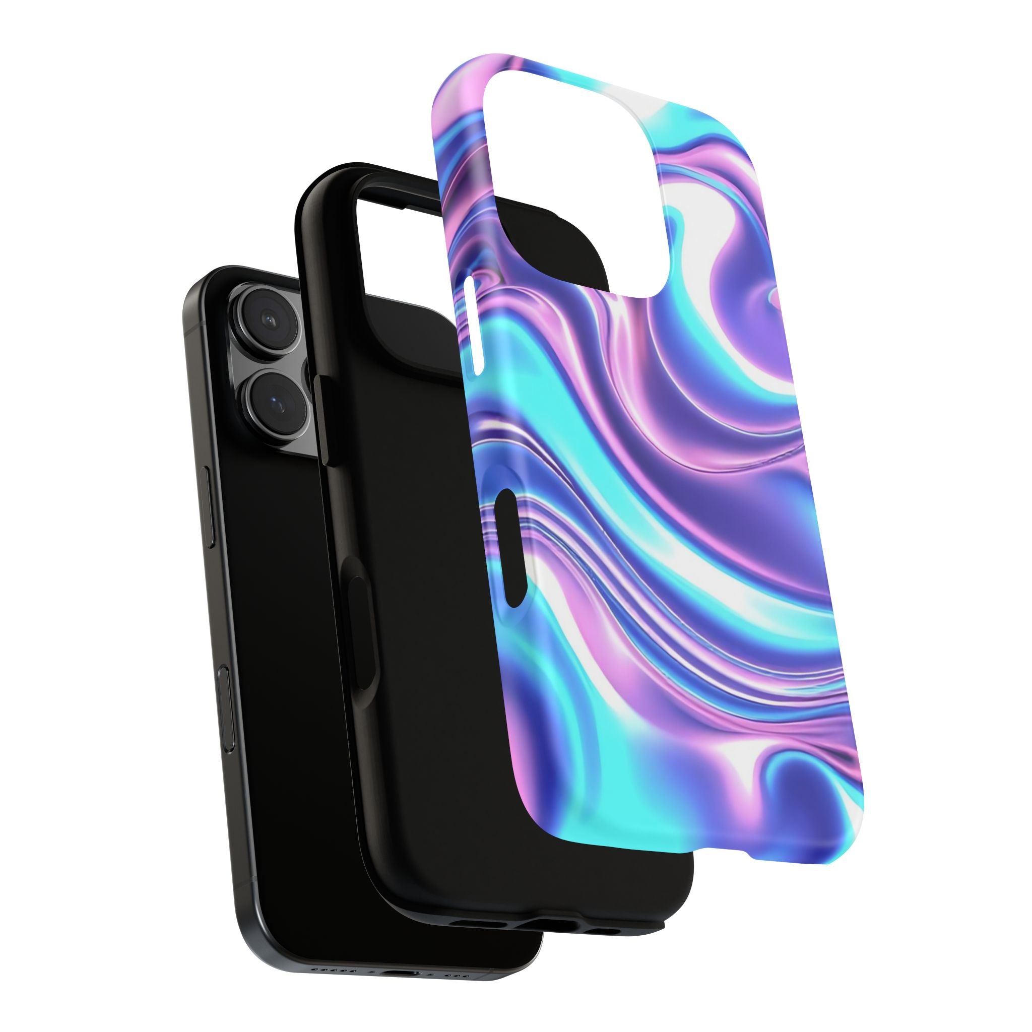 Colorful Phone Case, Tough Case, Swirl Design Phone Cover, Vibrant Phone Accessory, Gift for Her, Trendy Mobile Protection