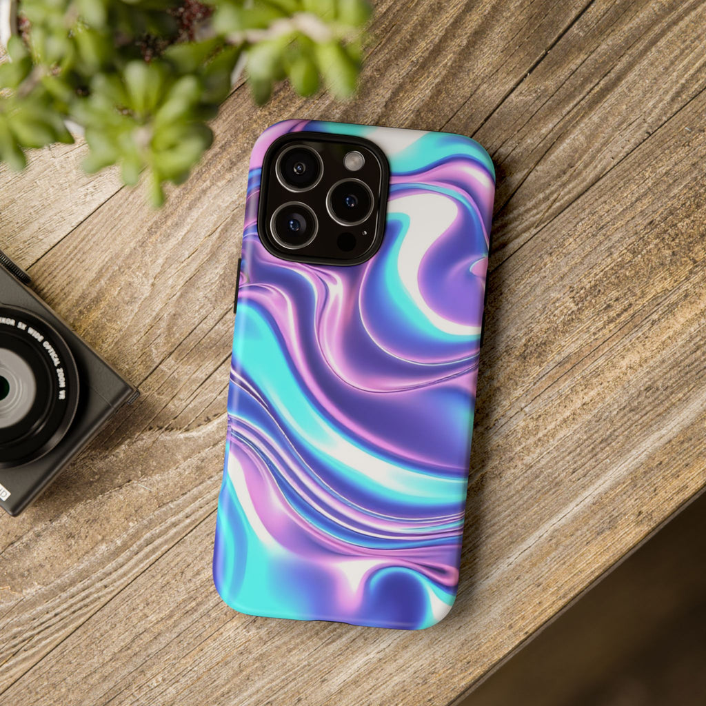 Colorful Phone Case, Tough Case, Swirl Design Phone Cover, Vibrant Phone Accessory, Gift for Her, Trendy Mobile Protection