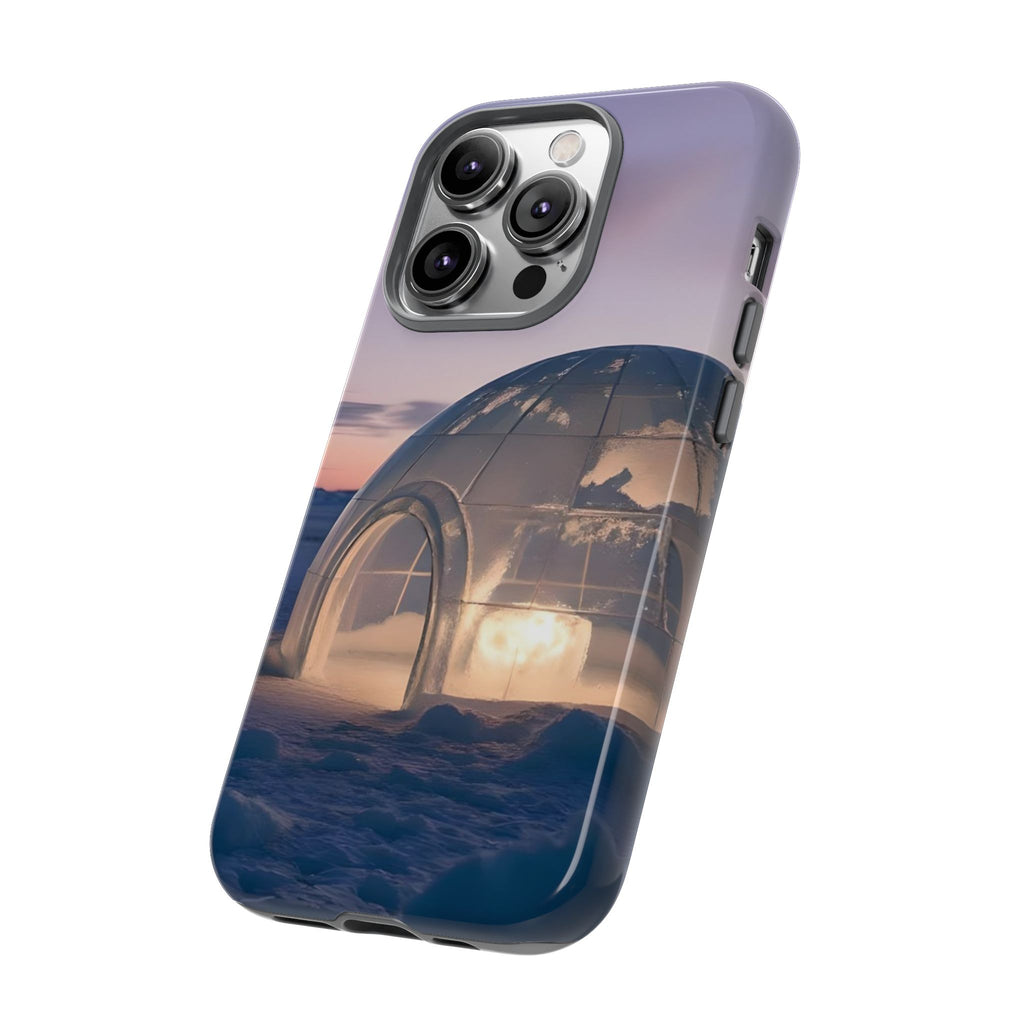 Arctic Igloo Twilight Snow Landscape, Phone Case