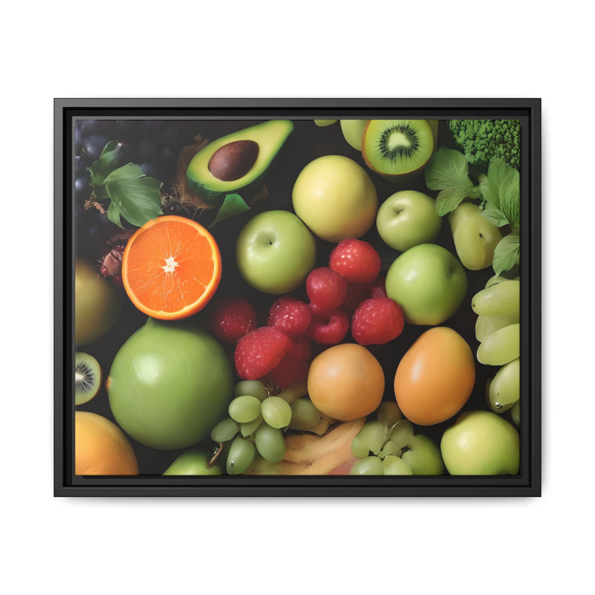 Fresh Fruit Mix Print, Framed Canvas
