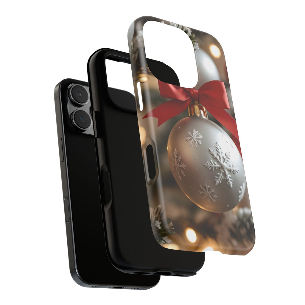 Christmas Phone Case with Seasonal Ornament Design