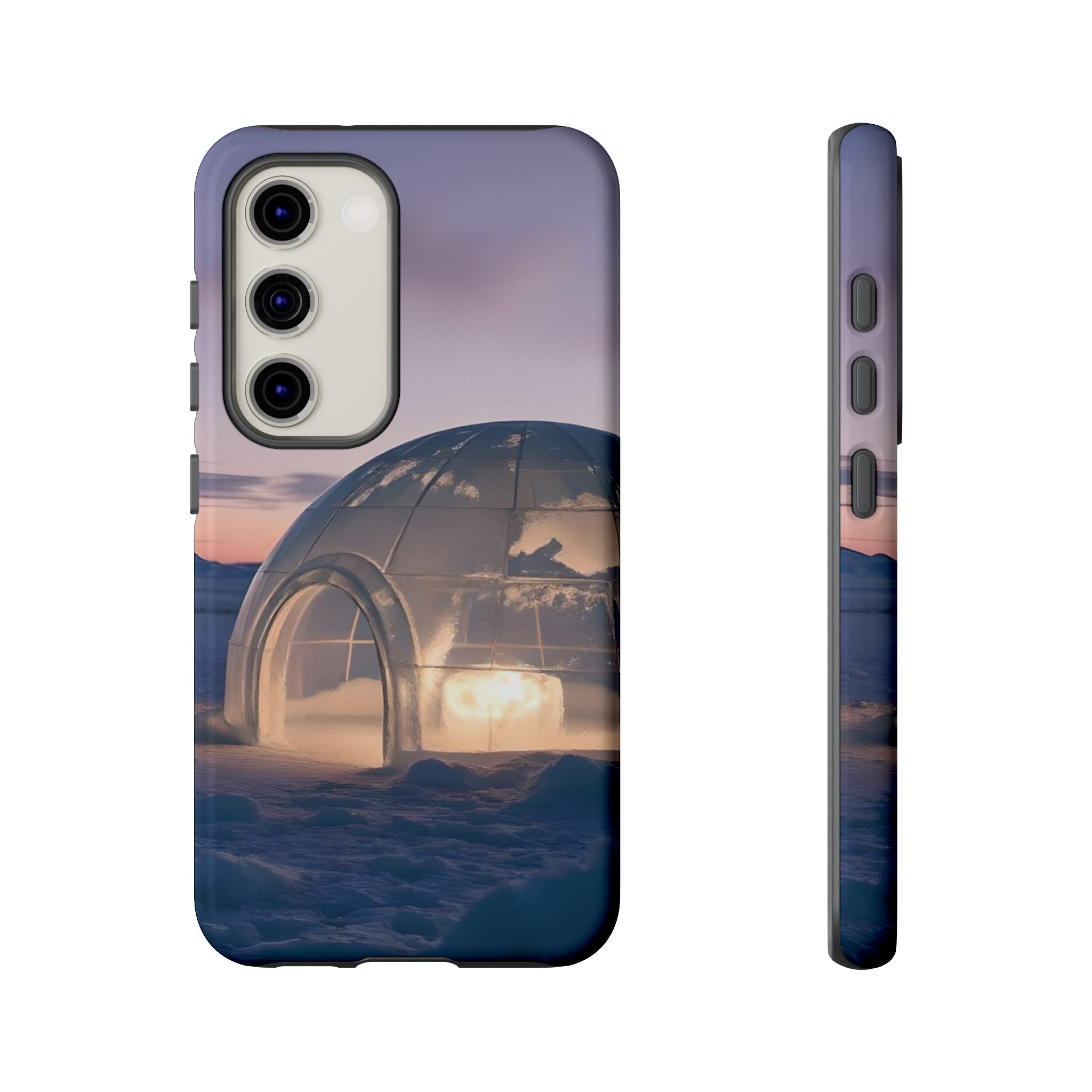 Stylish Phone Case with Igloo Design, Tough Cases for Outdoor Lovers, Unique Gift for Adventurers, Phone Cover for Winter, Protective Cases