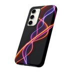 Coque de téléphone vibrante avec motif lumineux abstrait, coque artistique, accessoire technologique moderne, cadeau pour les passionnés de technologie, coque de téléphone personnalisée