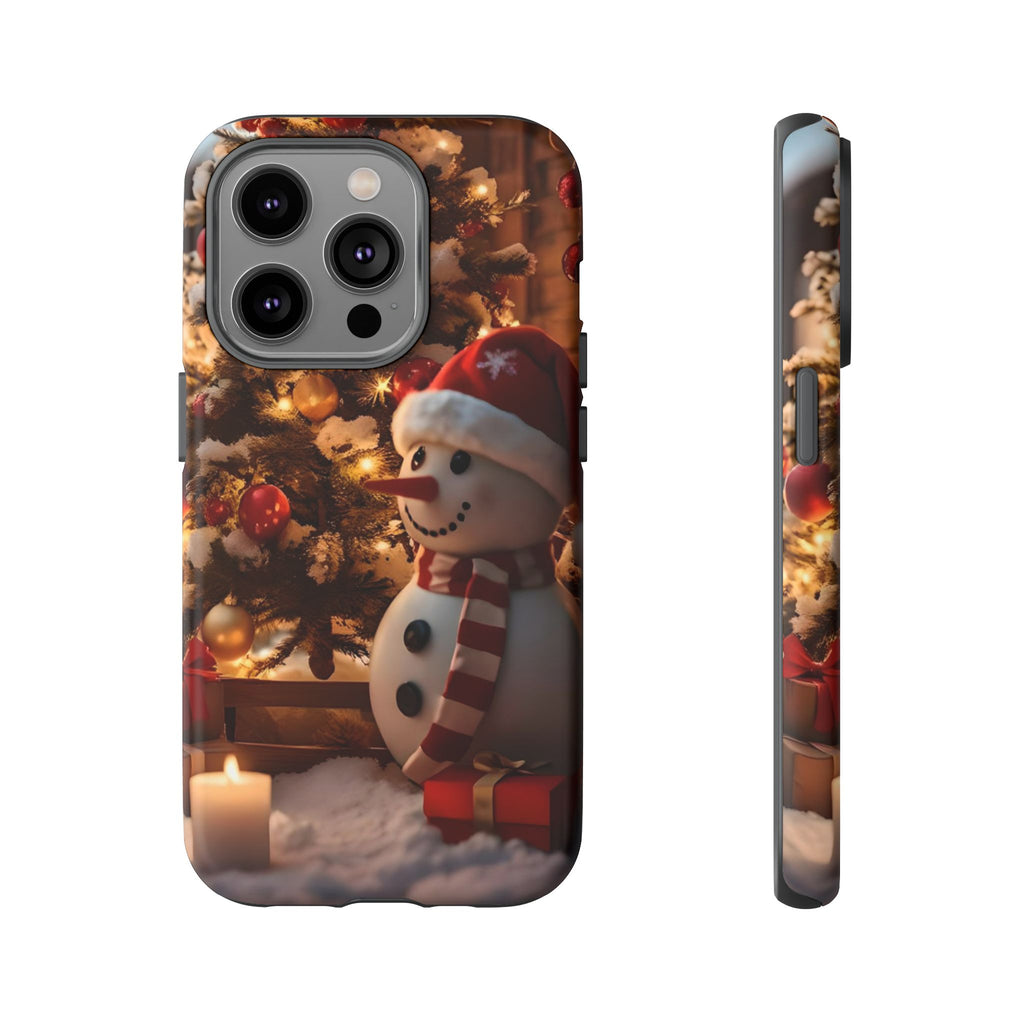 Coque de téléphone de Noël avec bonhomme de neige festif