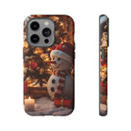 Coque de téléphone de Noël avec bonhomme de neige festif