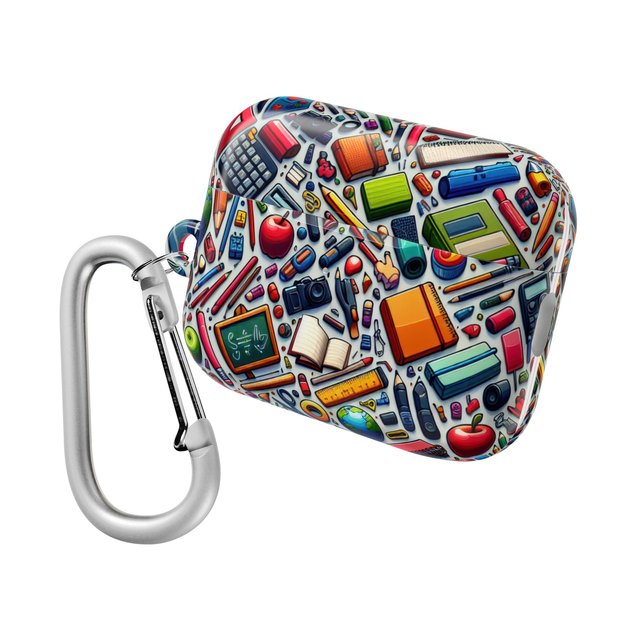 Colorful School Supplies AirPod Cases, Student Gift, Teacher Appreciation, Back to School, Fun Accessories, Personalized Tech Cover