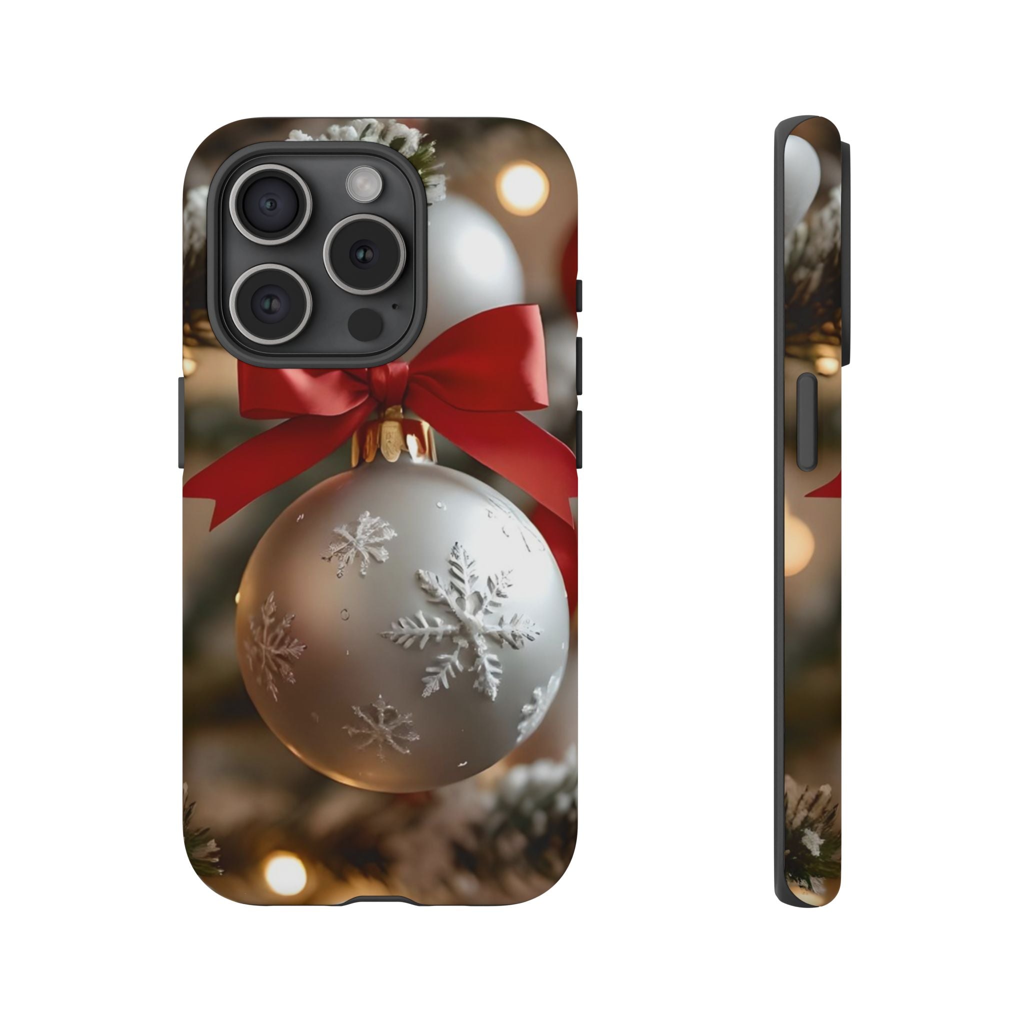 Christmas Phone Case with Seasonal Ornament Design, Festive Mobile Cover, Holiday Gift for Friends and Family, Winter Accessories, [...]