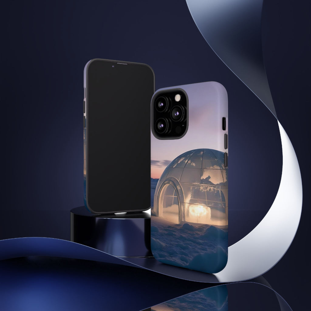 Arctic Igloo Twilight Snow Landscape, Phone Case