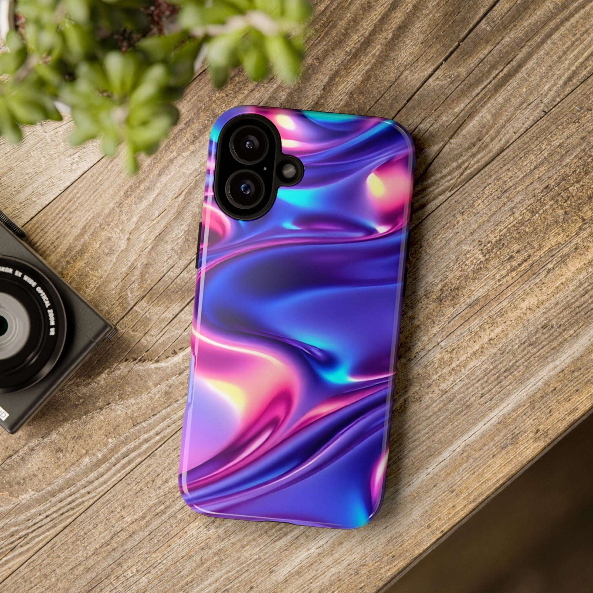 Vibrant Phone Case with Colorful Wave Design, Tough Phone Cover, Stylish Smartphone Case, Unique Gift for Her, Phone Accessories