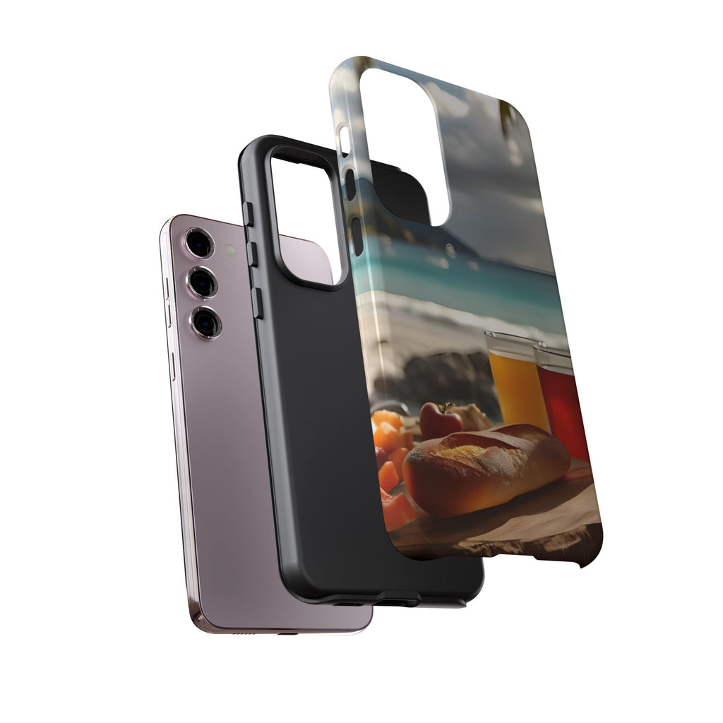Tropical Beach Picnic View, Phone Case