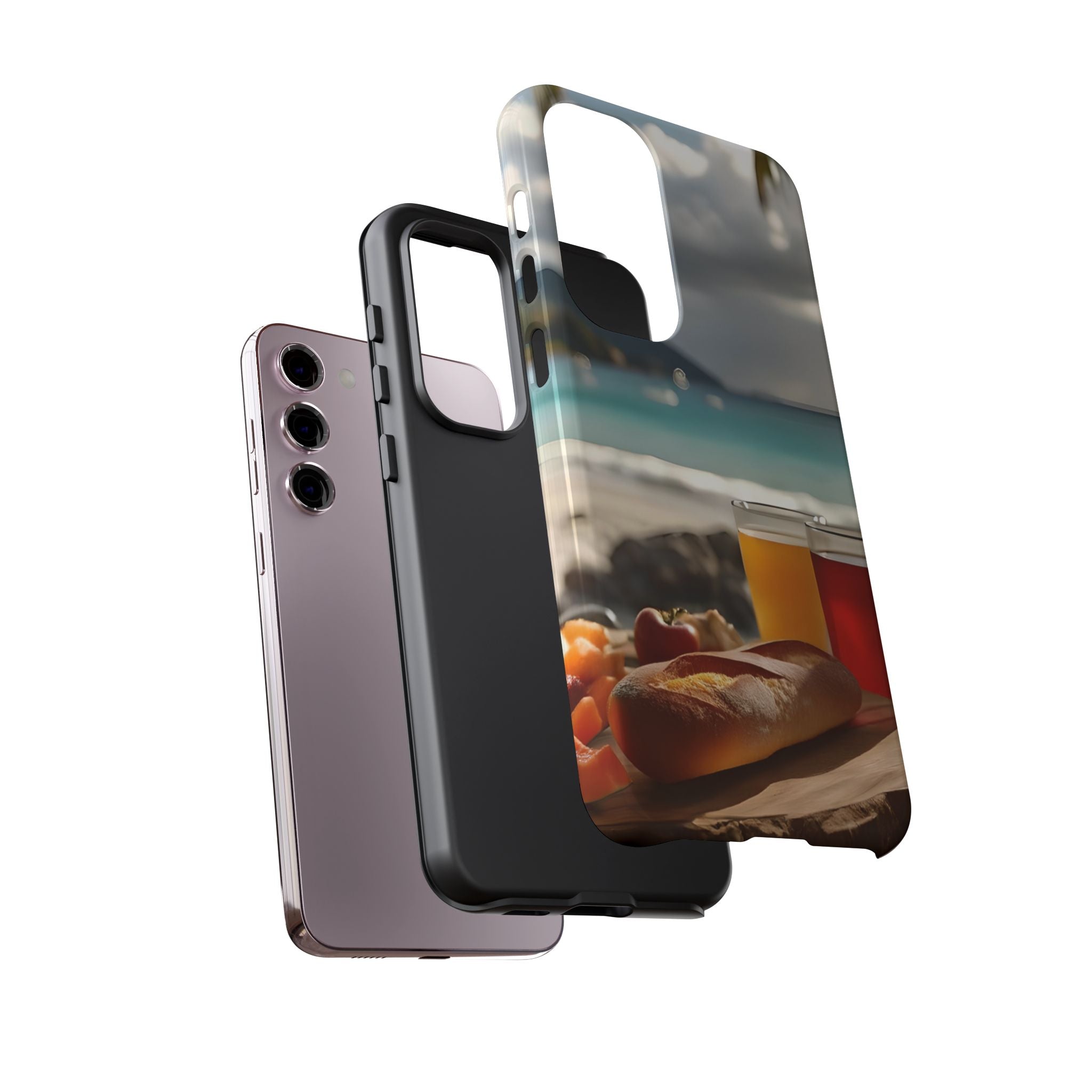 Tropical Beach Picnic View, Phone Case