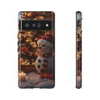 Coque de téléphone de Noël avec bonhomme de neige festif