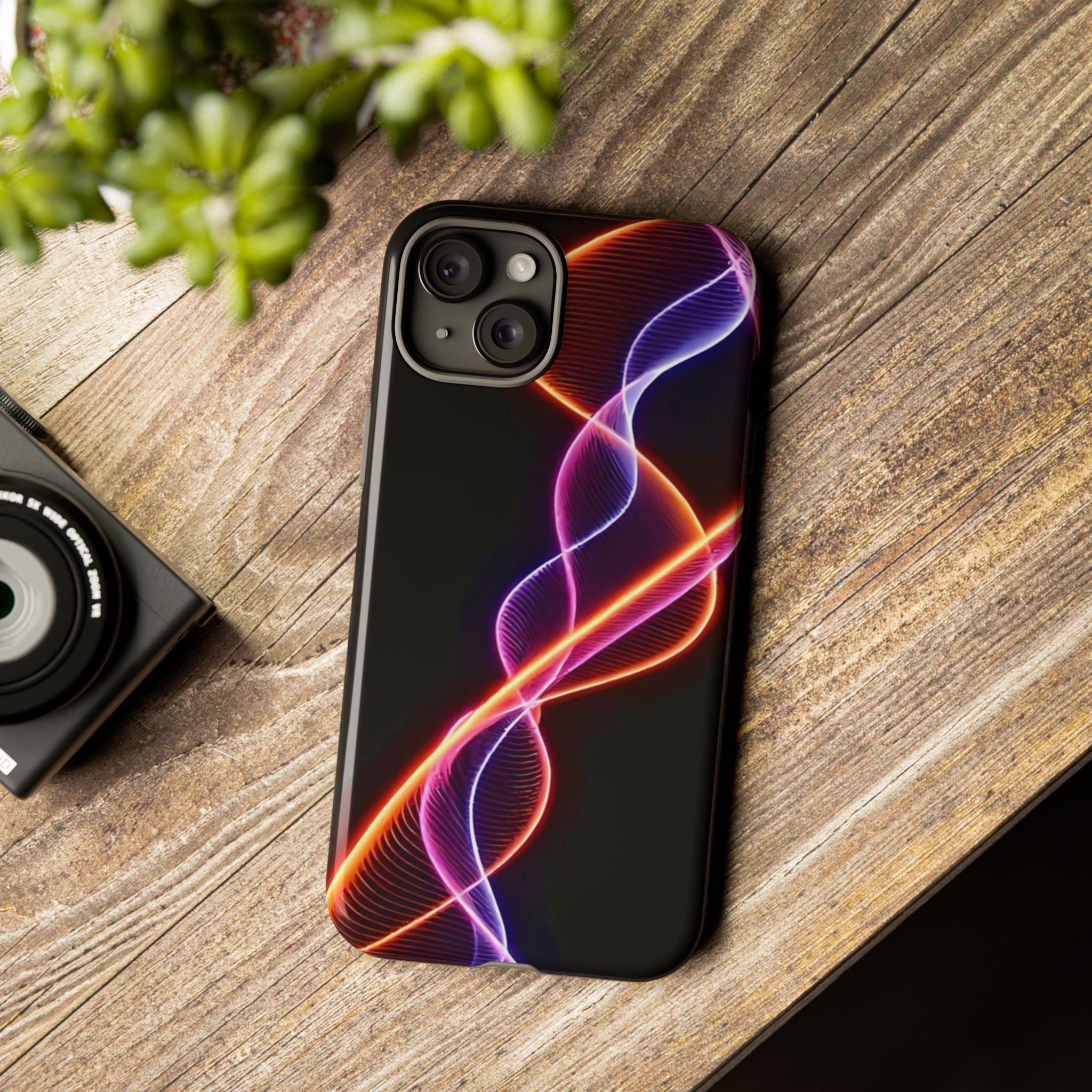 Vibrant Phone Case with Abstract Light Design, Artistic Phone Cover, Modern Tech Accessory, Gift for Tech Lovers, Personalized Phone Case