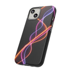 Coque de téléphone vibrante avec motif lumineux abstrait, coque artistique, accessoire technologique moderne, cadeau pour les passionnés de technologie, coque de téléphone personnalisée