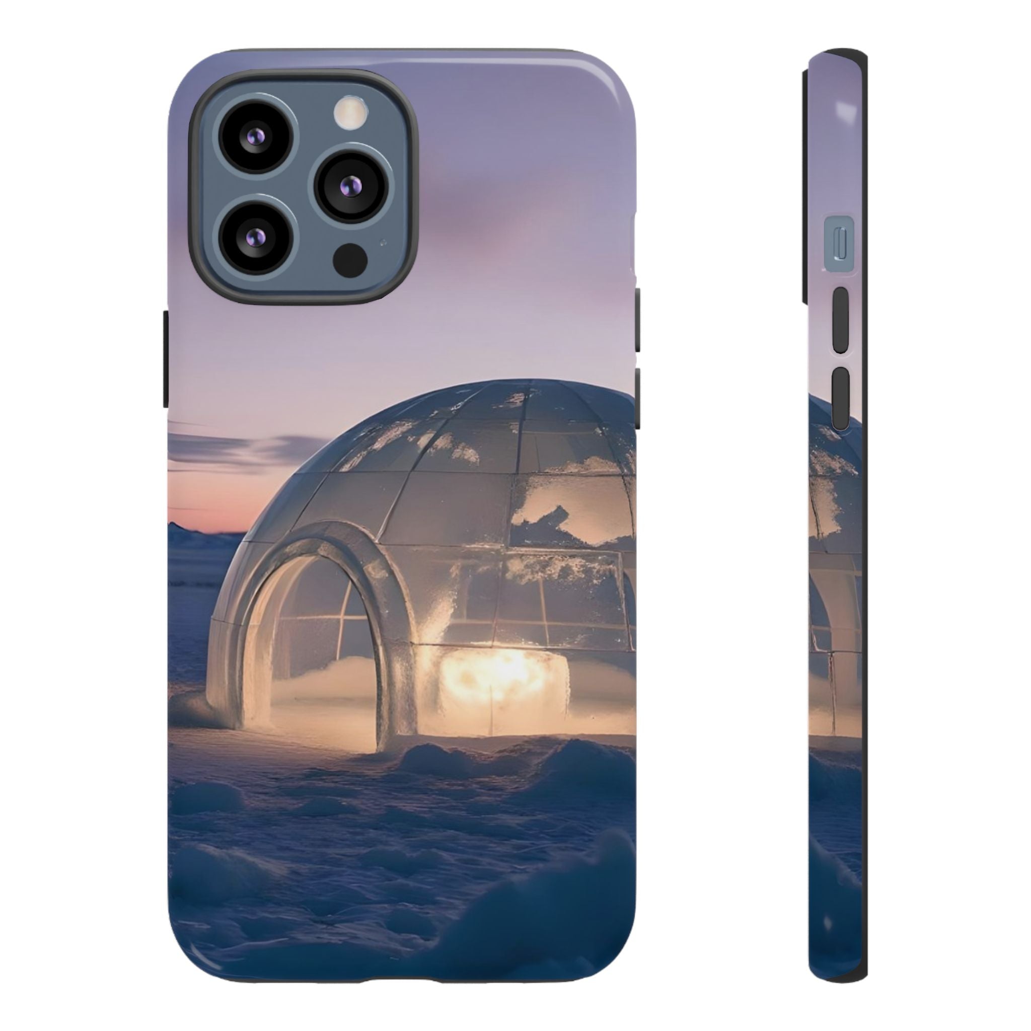 Stylish Phone Case with Igloo Design, Tough Cases for Outdoor Lovers, Unique Gift for Adventurers, Phone Cover for Winter, Protective Cases