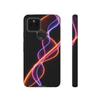 Coque de téléphone vibrante avec motif lumineux abstrait, coque artistique, accessoire technologique moderne, cadeau pour les passionnés de technologie, coque de téléphone personnalisée