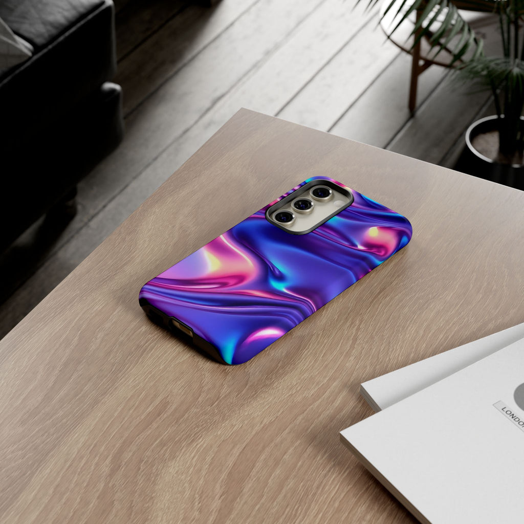 Vibrant Phone Case with Colorful Wave Design, Tough Phone Cover, Stylish Smartphone Case, Unique Gift for Her, Phone Accessories