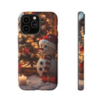 Coque de téléphone de Noël avec bonhomme de neige festif