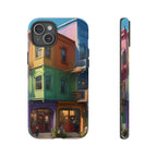 Impression d'art urbain coloré, étui pour téléphone